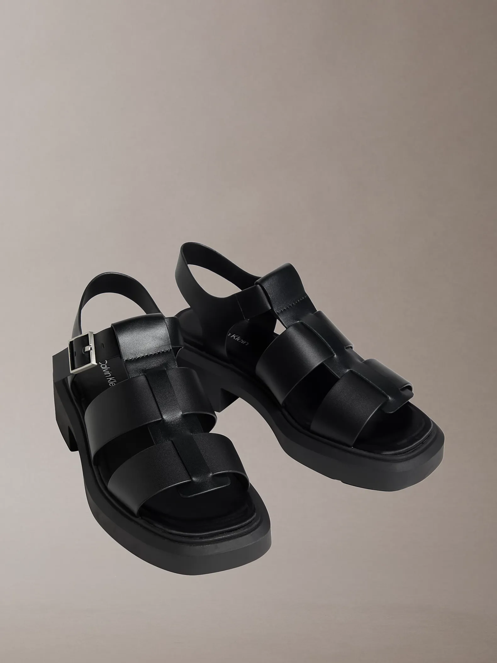 Melanie - Leren Fisherman-sandalen