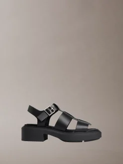 Melanie - Leren Fisherman-sandalen