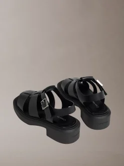 Melanie - Leren Fisherman-sandalen