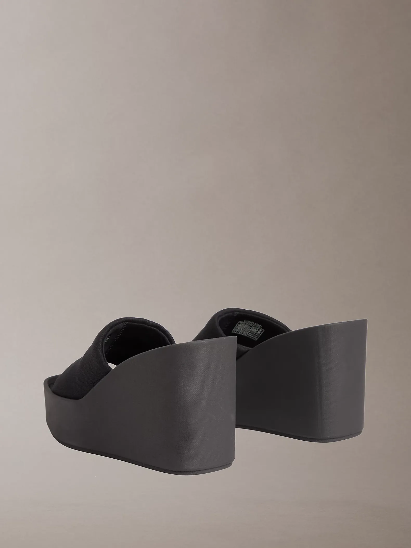 Melia - Canvas plateausandalen met sleehak
