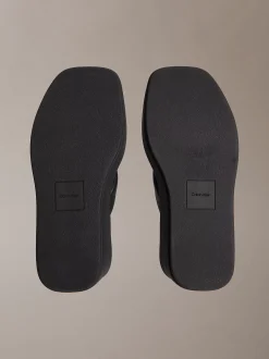 Melia - Leren plateausandalen met sleehak