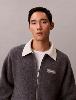 Merino viltwol trui met rits