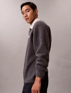 Merino viltwol trui met rits