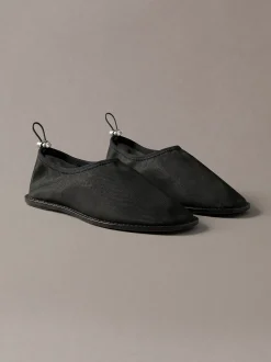 Mesh ballerina's met trekkoord