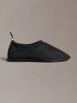 Mesh ballerina's met trekkoord