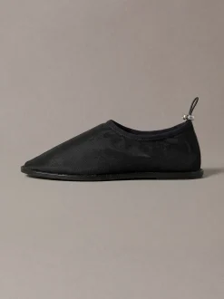 Mesh ballerina's met trekkoord