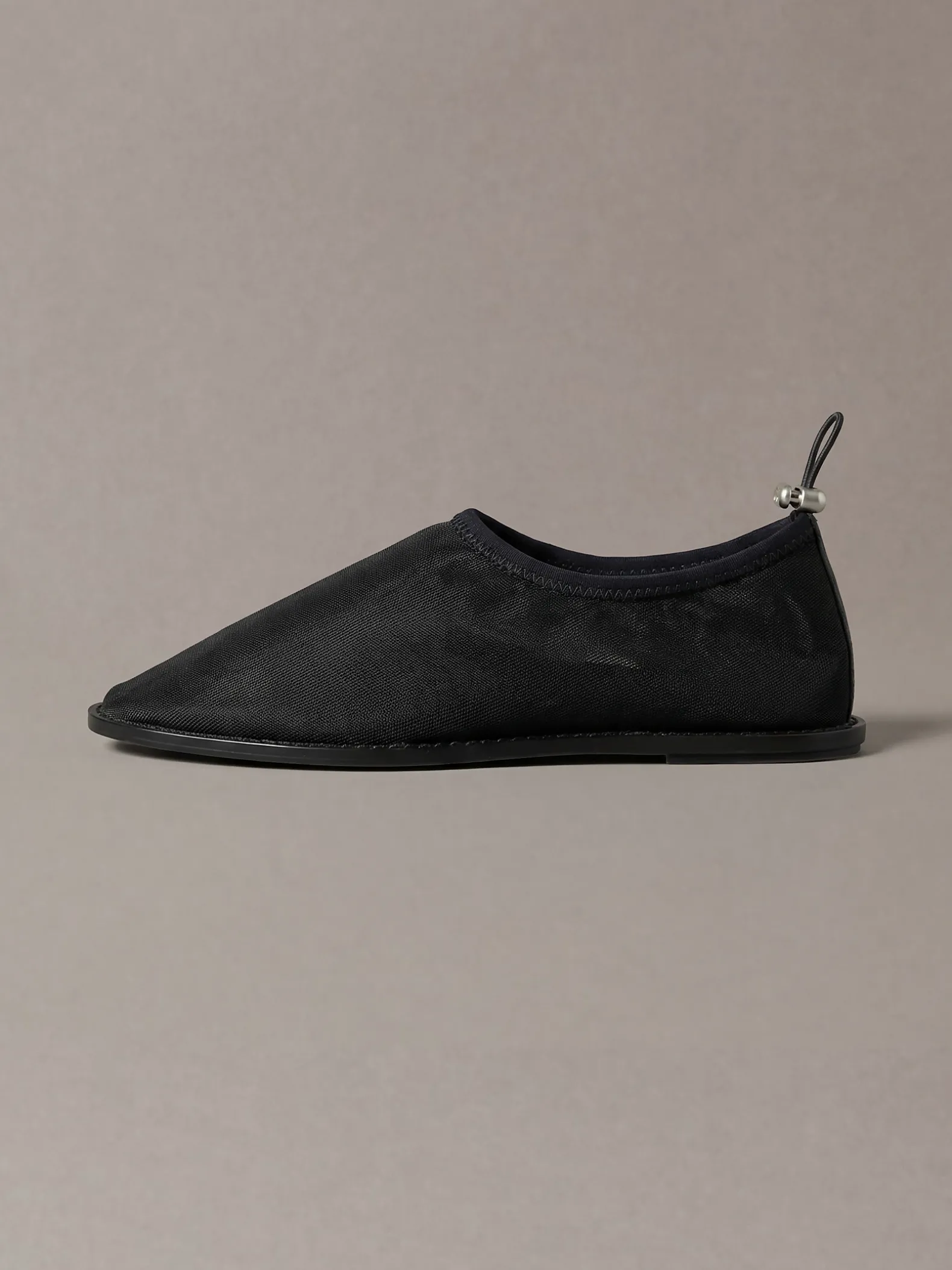 Mesh ballerina's met trekkoord