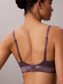 Metallic licht gevoerde triangel bralette - Icon Cotton Modal Metallic