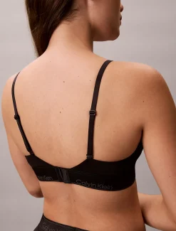 Metallic licht gevoerde triangel bralette - Icon Cotton Modal Metallic