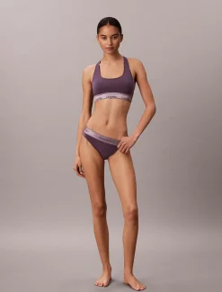 Metallic ongevoerde bralette - Icon Cotton Modal Metallic