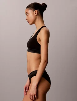 Metallic ongevoerde bralette - Icon Cotton Modal Metallic
