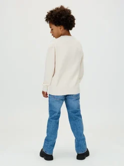 Mid Rise Straight Jeans