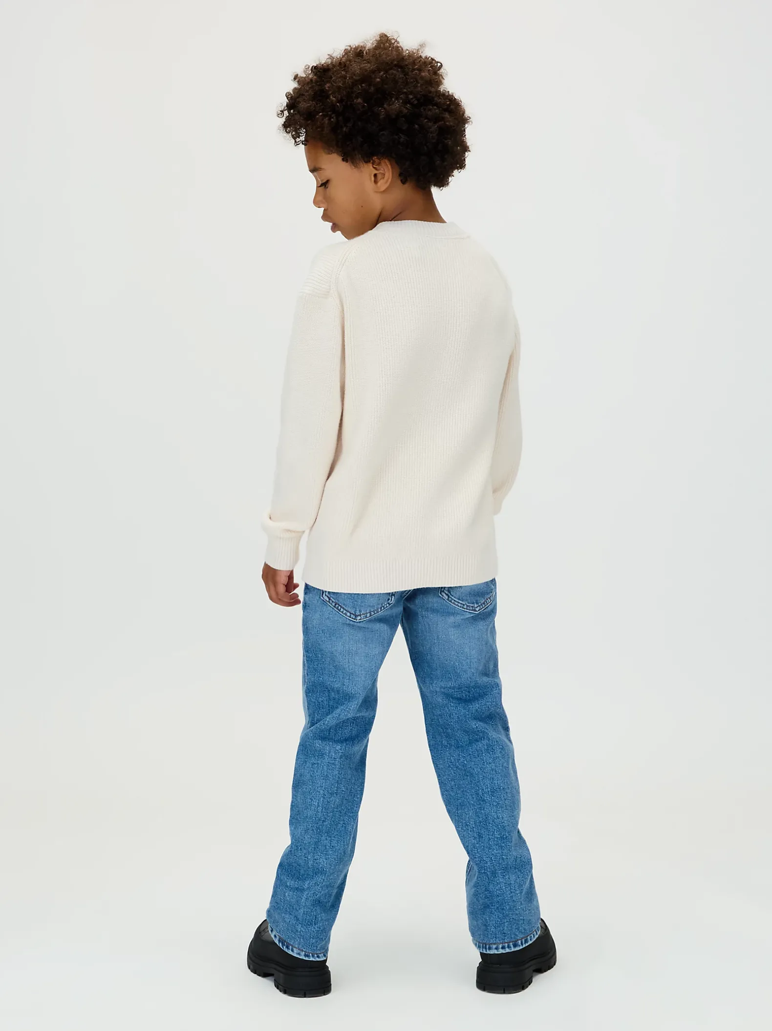 Mid Rise Straight Jeans