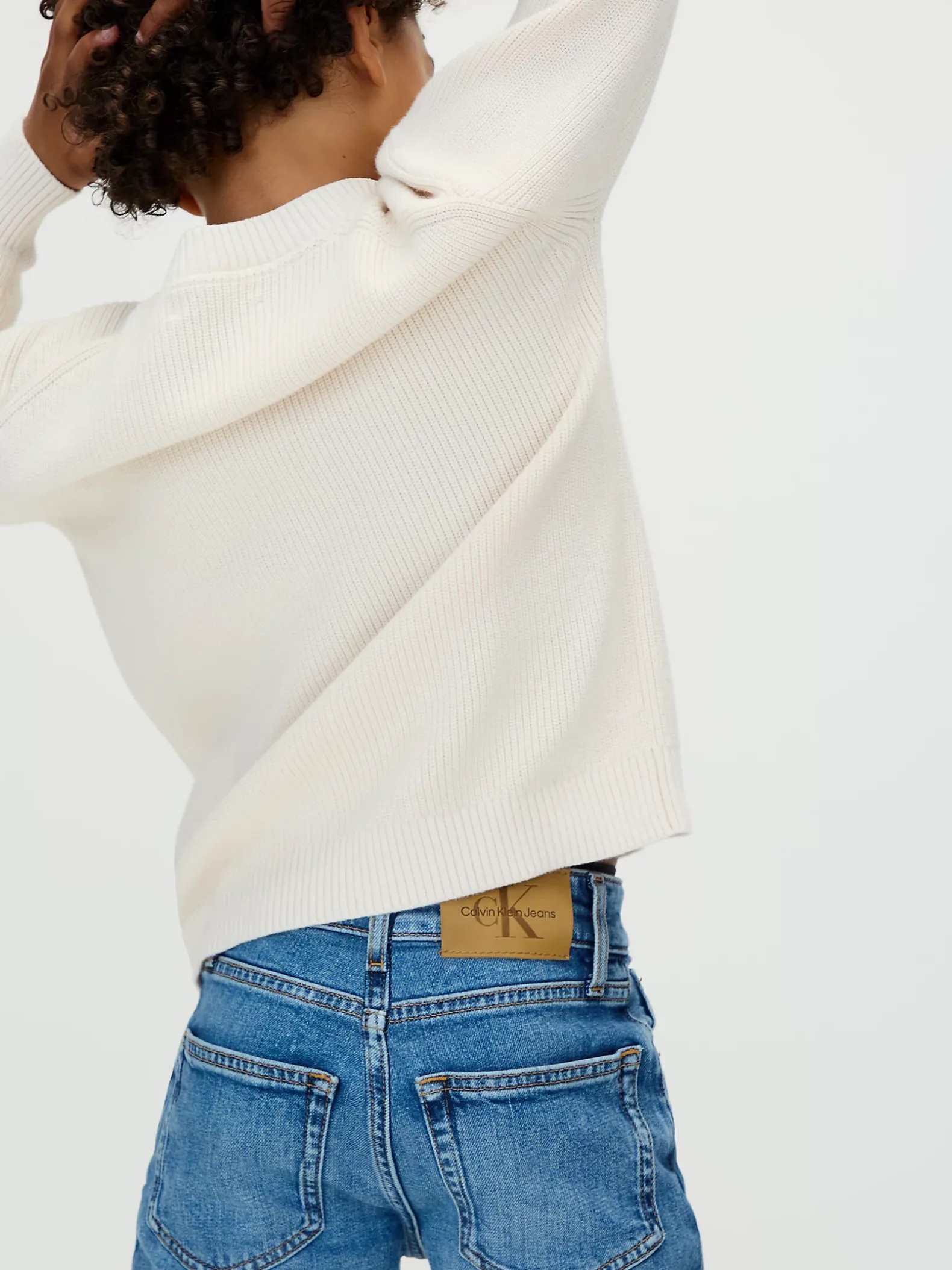 Mid Rise Straight Jeans
