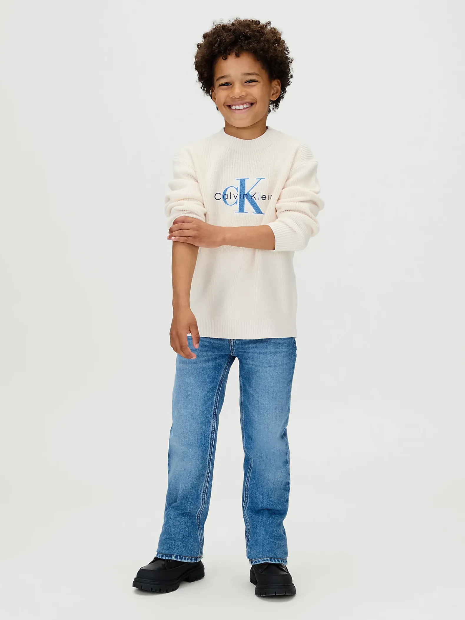 Mid Rise Straight Jeans
