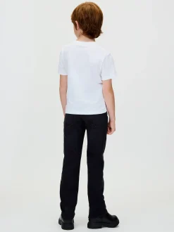Mid Rise Straight Jeans