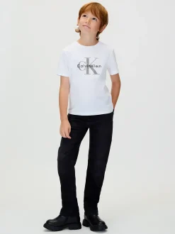 Mid Rise Straight Jeans