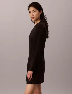 Milano jersey mini-jurk met lange mouwen