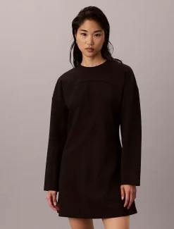 Milano jersey mini-jurk met lange mouwen