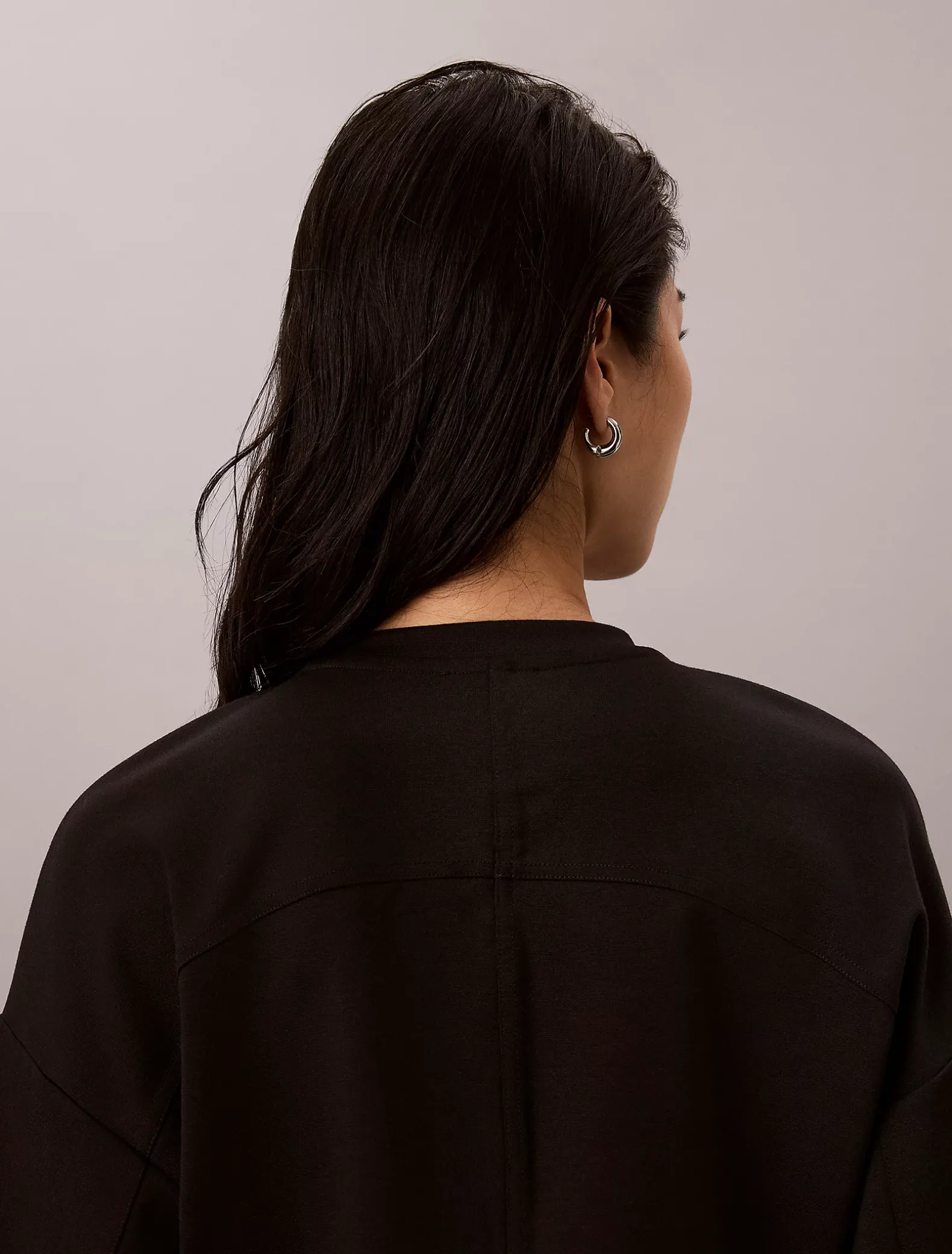Milano jersey mini-jurk met lange mouwen