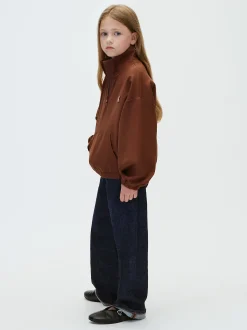 Milano sweatshirt met halve rits voor kinderen