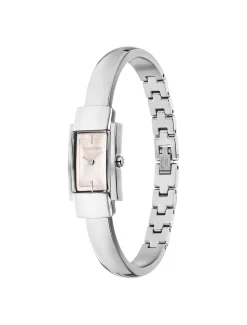 Modern roestvrijstalen horloge met bangle-bandje