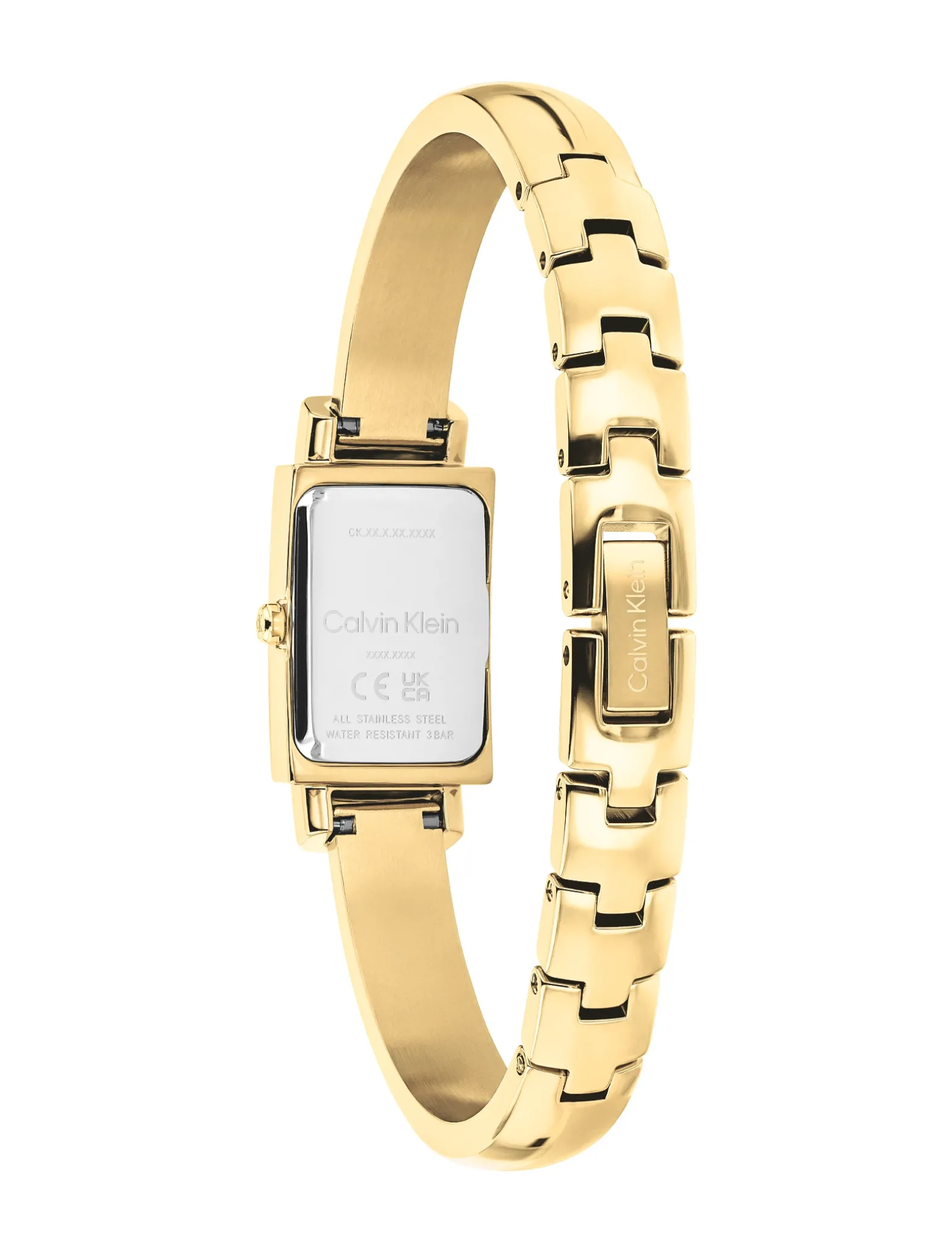 Modern verguld stalen horloge met bangle-bandje