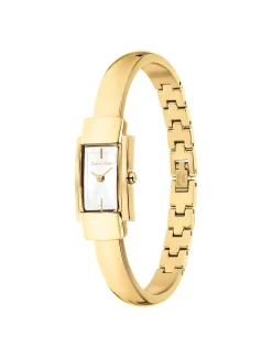 Modern verguld stalen horloge met bangle-bandje