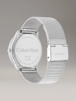 Monogram logo mesh armband horloge