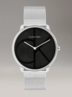 Monogram logo mesh armband horloge