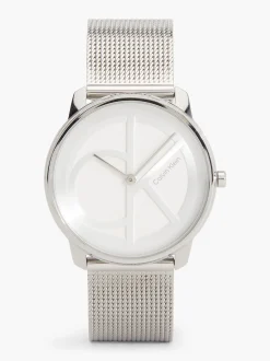Monogram logo mesh armbandhorloge