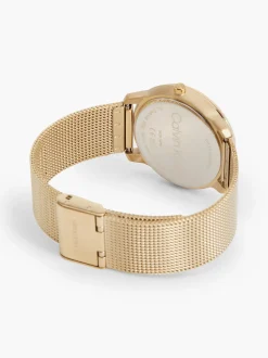 Monogram logo mesh armbandhorloge