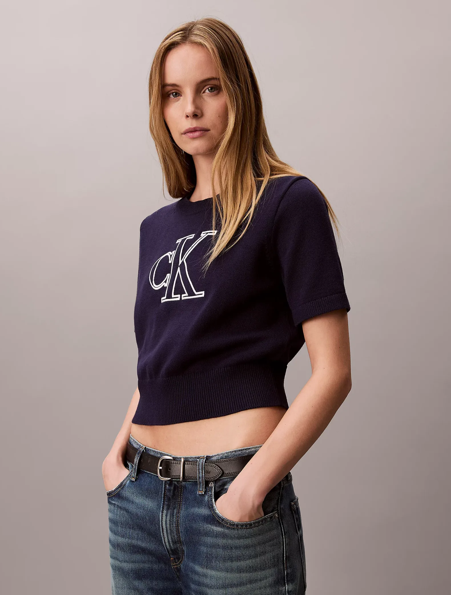 Monogram trui met korte mouwen