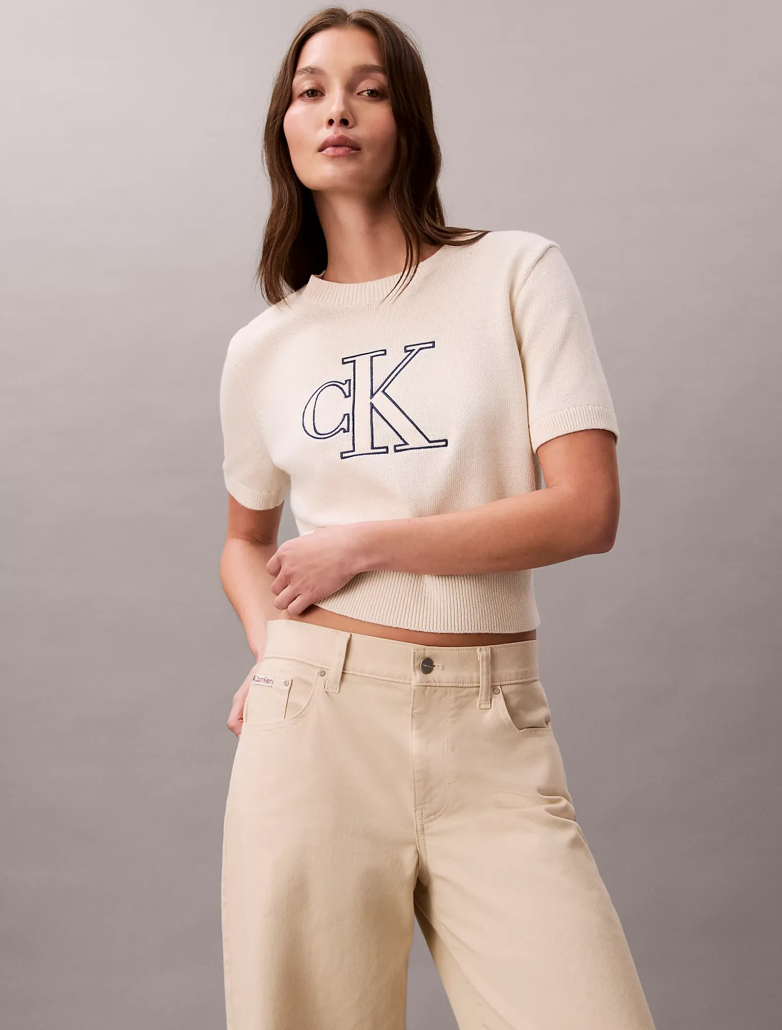 Monogram trui met korte mouwen