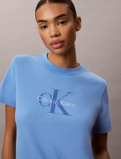 Monogram T-shirt met gewassen katoen