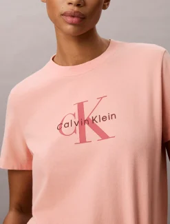 Monogram T-shirt met gewassen katoen