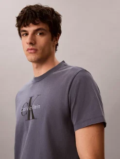 Monogram T-shirt met gewassen katoen