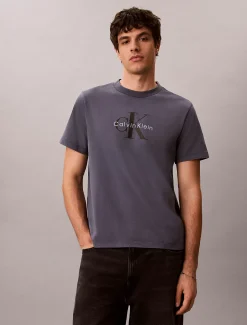 Monogram T-shirt met gewassen katoen
