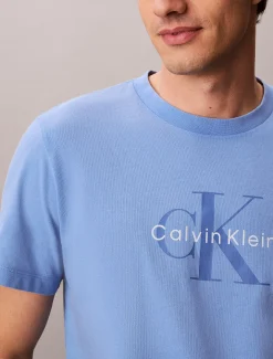 Monogram T-shirt met gewassen katoen