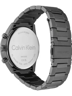 Multifunctioneel horloge van grijs staal