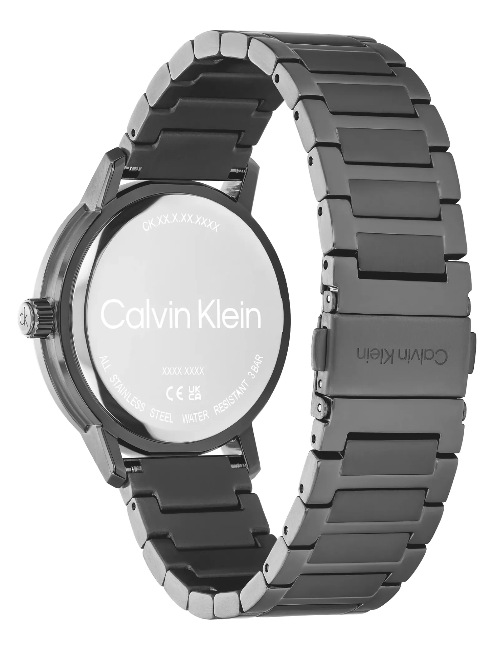 Multifunctioneel horloge van grijs staal