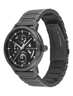 Multifunctioneel horloge van grijs staal