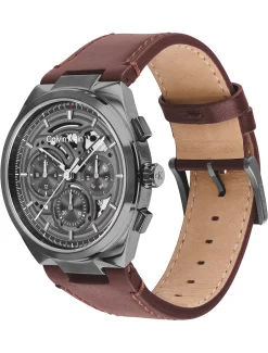 Multifunctioneel skeleton horloge met leren band