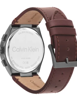 Multifunctioneel skeleton horloge met leren band