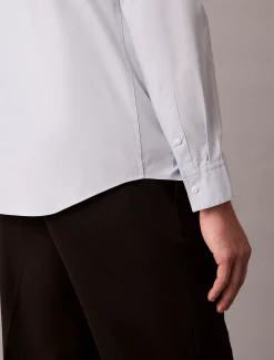 Nauwsluitend button-down overhemd van stretchkatoen