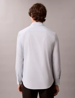 Nauwsluitend button-down overhemd van stretchkatoen