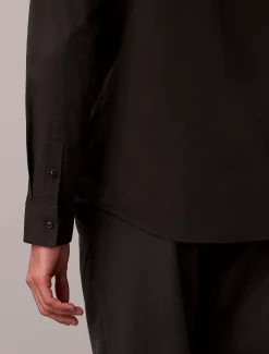 Nauwsluitend button-down overhemd van stretchkatoen