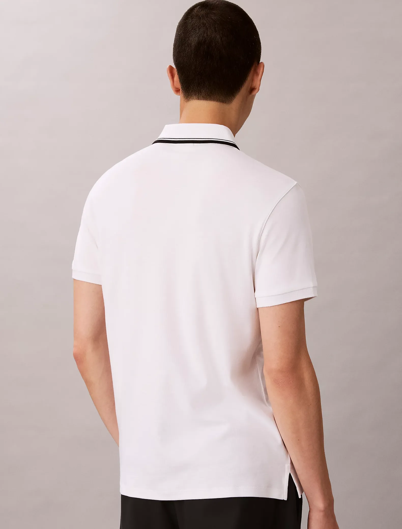 Nauwsluitend katoenen poloshirt met rits