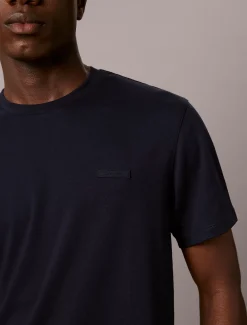Nauwsluitend katoenen T-shirt met embleem