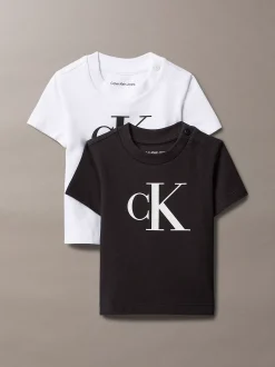 Newborn 2-pack T-shirts met logo